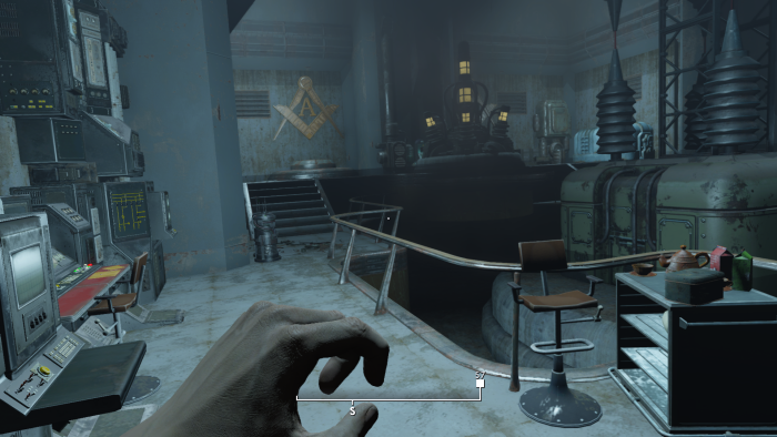 Die ersten paar Schritte sind wir einem Bunker unter London unterwegs. (Bild: Team Folon/Screenshot: Golem.de)